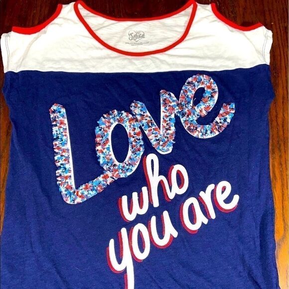 Justice girls open shoulder tee - Picture 1 of 5